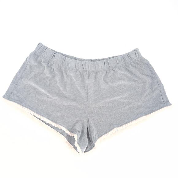 Victoria’s Secret Cotton Grey/Gray & Pink Ruffles Sleep Shorts - Size M - NWT - Picture 1 of 10